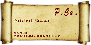 Peichel Csaba névjegykártya